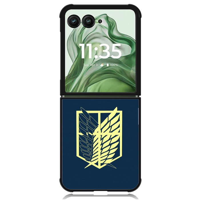 Attack On Titan Simple Insignia Motorola Moto Razr+ Plus 2024/2025 Case, Motorola Razr 50 Ultra/50s Ultra Case