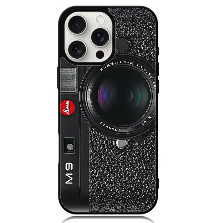 Black M9 Leica Camera iPhone 16 Pro Max Case