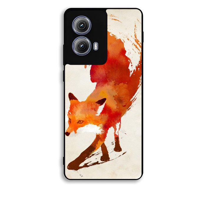 Watercolor art orange red fox animal Motorola Moto Edge 2024 Case FE5113