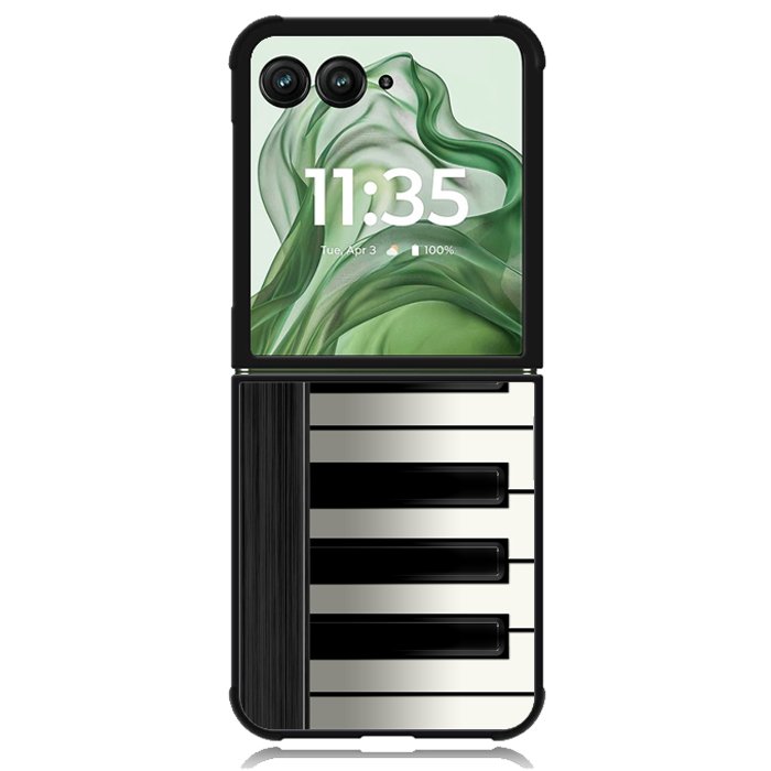 Piano Design Motorola Moto Razr+ Plus 2024/2025 Case, Motorola Razr 50 Ultra/50s Ultra Case