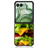 Cheese Burger Z0715 Motorola Moto Razr+ Plus 2024/2025 Case, Motorola Razr 50 Ultra/50s Ultra Case