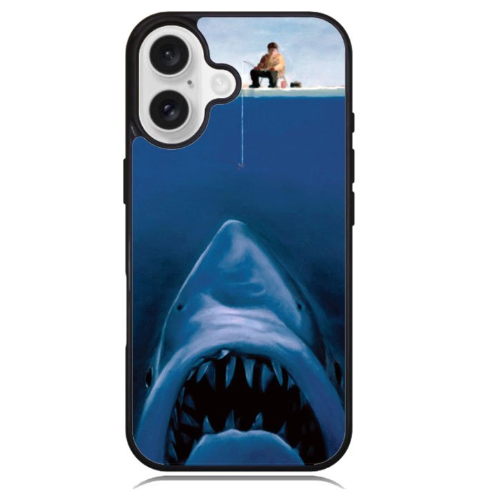 Funny Fishing Shark iPhone 16 Case
