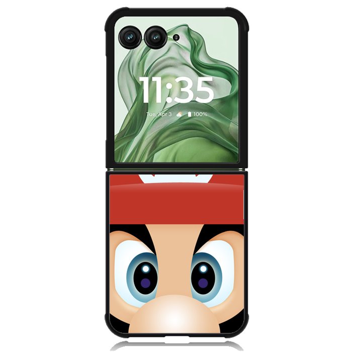 Mario Face Motorola Moto Razr+ Plus 2024/2025 Case, Motorola Razr 50 Ultra/50s Ultra Case