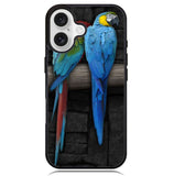 Cute Couple of Birds Parrot Pair Couple Animal Bird iPhone 16 Case