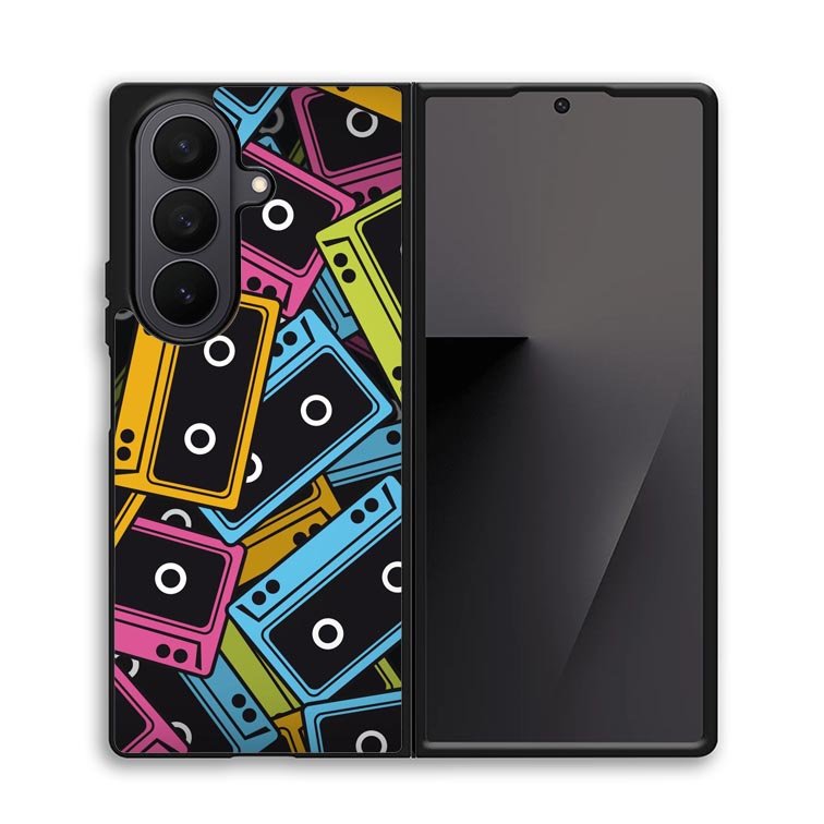 Multicolor Cassette Tape Z0579 Samsung Galaxy Z Fold 7 Case
