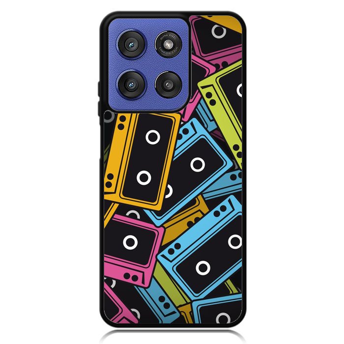 Multicolor Cassette Tape Z0579 Motorola Moto G Stylus 5G 2025 Case