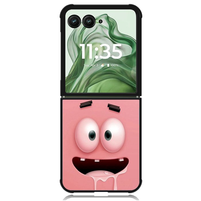 patrick star face  Z0840 Motorola Moto Razr+ Plus 2024/2025 Case, Motorola Razr 50 Ultra/50s Ultra Case