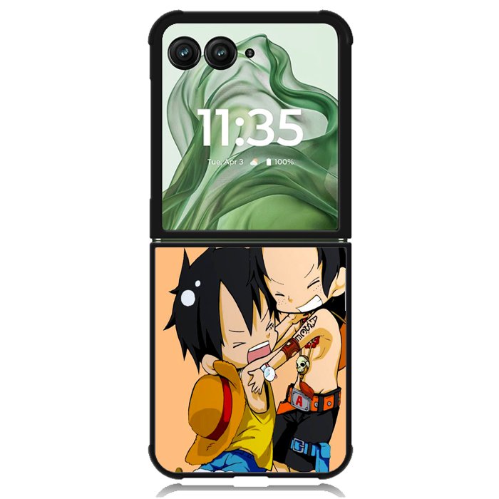luffy and brother chibi Z0951 Motorola Moto Razr+ Plus 2024/2025 Case, Motorola Razr 50 Ultra/50s Ultra Case