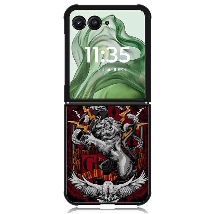 Harry Potter Crest Gryffindor Z1256 Motorola Moto Razr+ Plus 2024/2025 Case, Motorola Razr 50 Ultra/50s Ultra Case