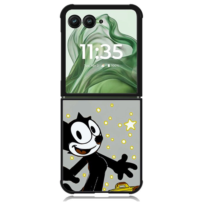 Felix The Cat Dictionary Z1401 Motorola Moto Razr+ Plus 2024/2025 Case, Motorola Razr 50 Ultra/50s Ultra Case