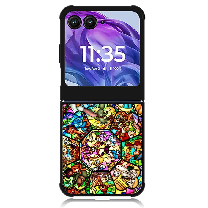 All Disney Heroes Stained Glass Motorola Moto Razr 2024 , Moto Razr 50 Case