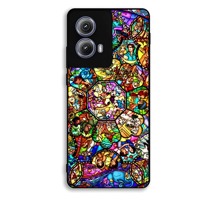 All Disney Heroes Stained Glass Motorola Moto Edge 2024 Case FE3024