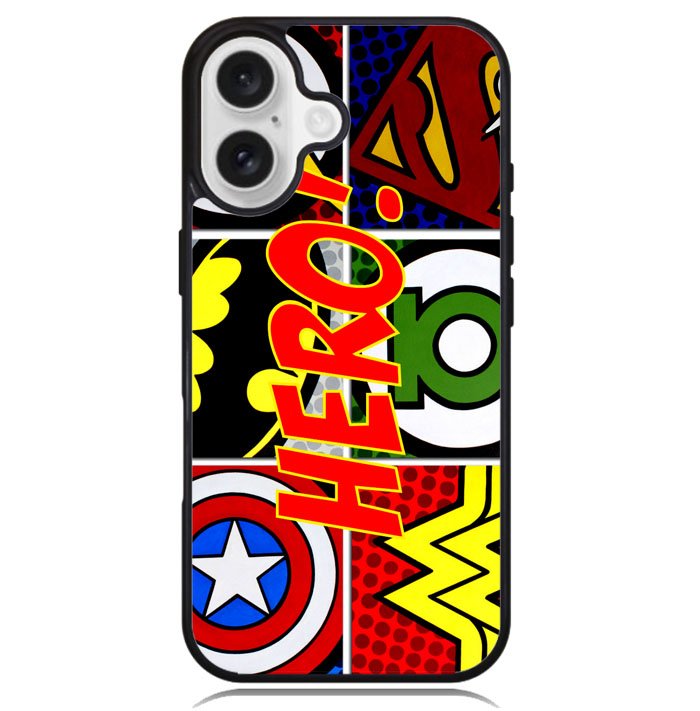 Pop Comic Super Hero Logo Z2840 iPhone 16 Case