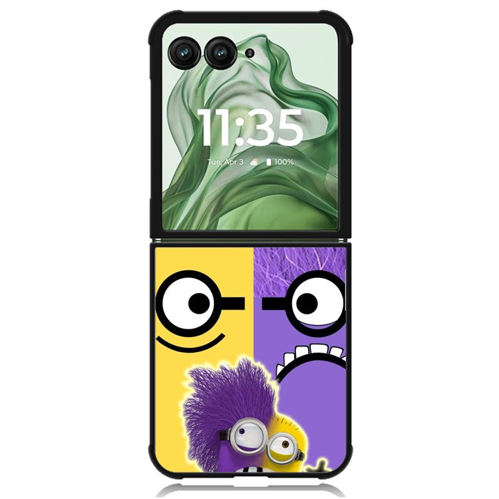 Minions Face Yellow And Purple Z2879 Motorola Moto Razr+ Plus 2024/2025 Case, Motorola Razr 50 Ultra/50s Ultra Case