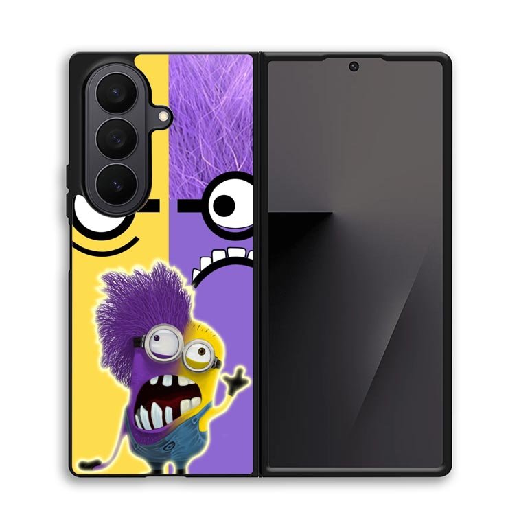 Minions Face Yellow And Purple Z2879 Samsung Galaxy Z Fold 7 Case