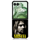 Kurt Cobain In Shadow Z2909 Motorola Moto Razr+ Plus 2024/2025 Case, Motorola Razr 50 Ultra/50s Ultra Case