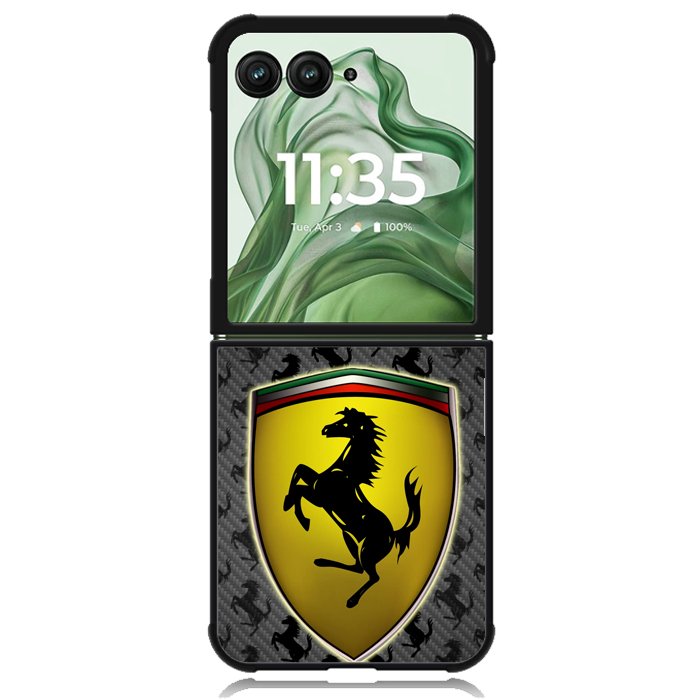 Ferrari Logo Z3061 Motorola Moto Razr+ Plus 2024/2025 Case, Motorola Razr 50 Ultra/50s Ultra Case