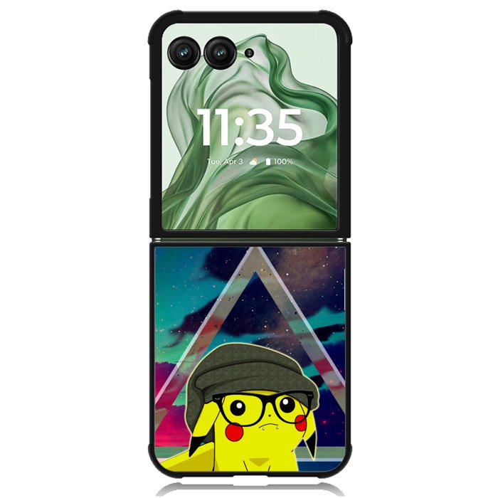 Hipster Pikachu Z3422 Motorola Moto Razr+ Plus 2024/2025 Case, Motorola Razr 50 Ultra/50s Ultra Case