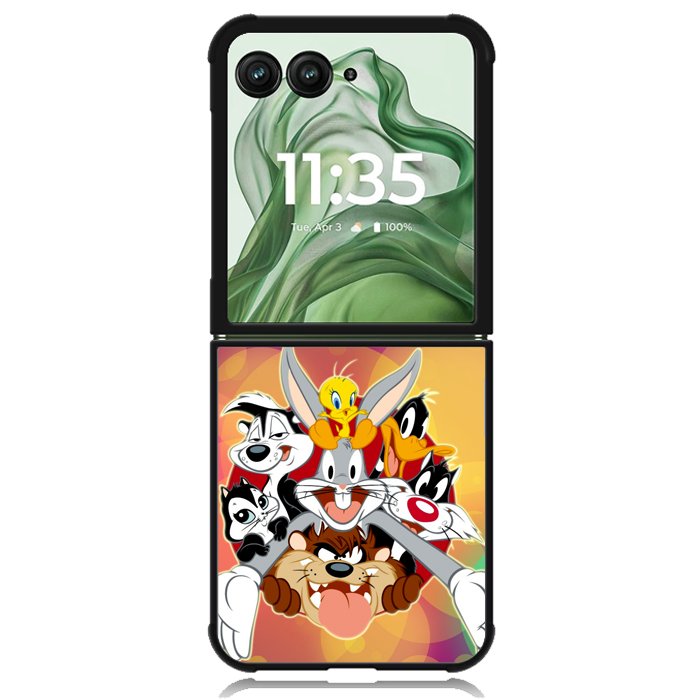 looney tunes cartoons Z3511 Motorola Moto Razr+ Plus 2024/2025 Case, Motorola Razr 50 Ultra/50s Ultra Case