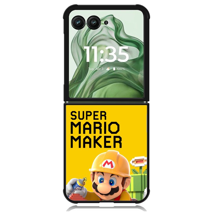 super mario maker Z3515 Motorola Moto Razr+ Plus 2024/2025 Case, Motorola Razr 50 Ultra/50s Ultra Case