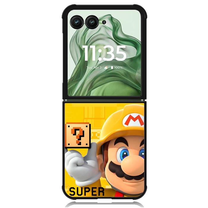 super mario maker yellow Z3516 Motorola Moto Razr+ Plus 2024/2025 Case, Motorola Razr 50 Ultra/50s Ultra Case