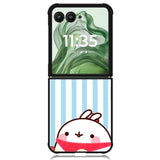 Molang Cartoon Z3652 Motorola Moto Razr+ Plus 2024/2025 Case, Motorola Razr 50 Ultra/50s Ultra Case