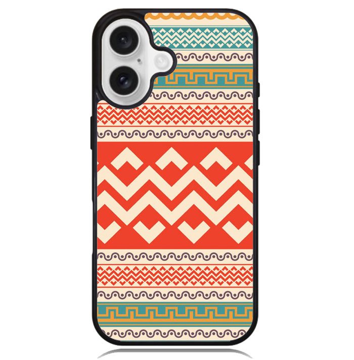 Aztec Pattern Z3812 iPhone 16 Plus Case