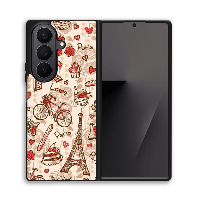 paris vintage Z3833 Samsung Galaxy Z Fold 7 Case
