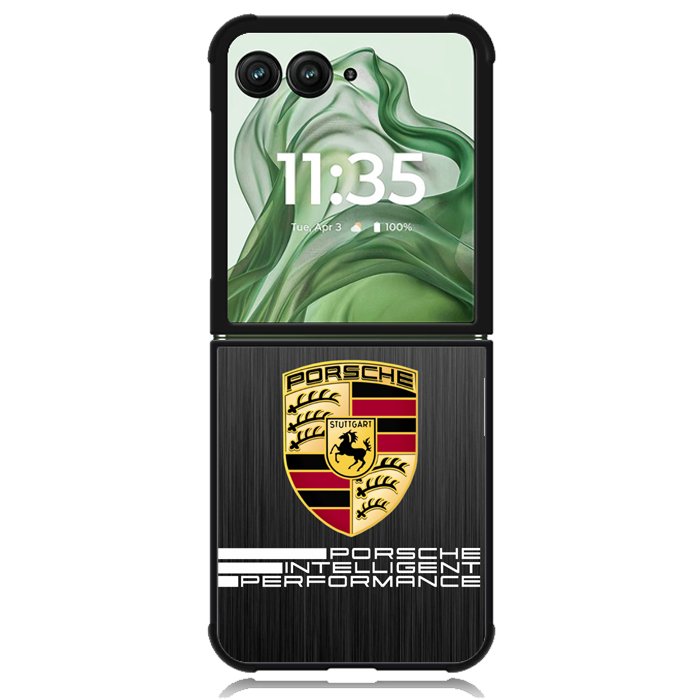 porsche intelligent performance Logo Z3871 Motorola Moto Razr+ Plus 2024/2025 Case, Motorola Razr 50 Ultra/50s Ultra Case