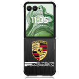 porsche intelligent performance Logo Z3871 Motorola Moto Razr+ Plus 2024/2025 Case, Motorola Razr 50 Ultra/50s Ultra Case