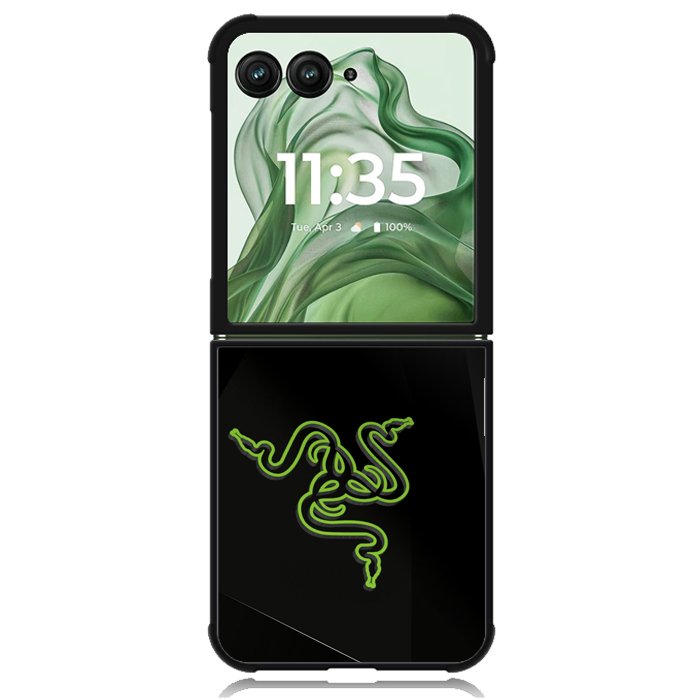 razer on geometric Z4170 Motorola Moto Razr+ Plus 2024/2025 Case, Motorola Razr 50 Ultra/50s Ultra Case
