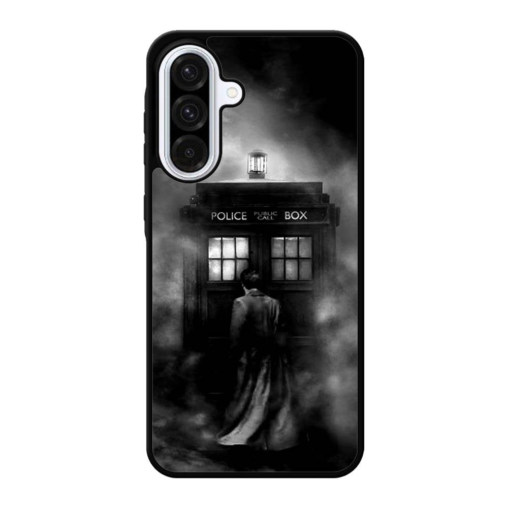 Doctor Who Tardis Police Box Black White Samsung Galaxy A56 Case FE6741