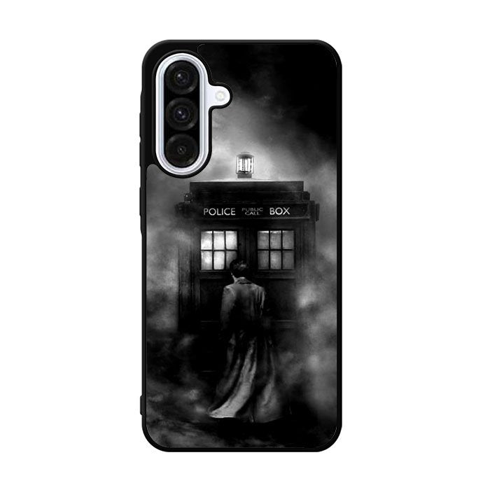 Doctor Who Tardis Police Box Black White Samsung Galaxy A36 Case FE6741