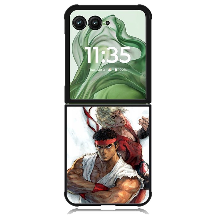 Street Fighter Ryu VS Ken Z4373 Motorola Moto Razr+ Plus 2024/2025 Case, Motorola Razr 50 Ultra/50s Ultra Case