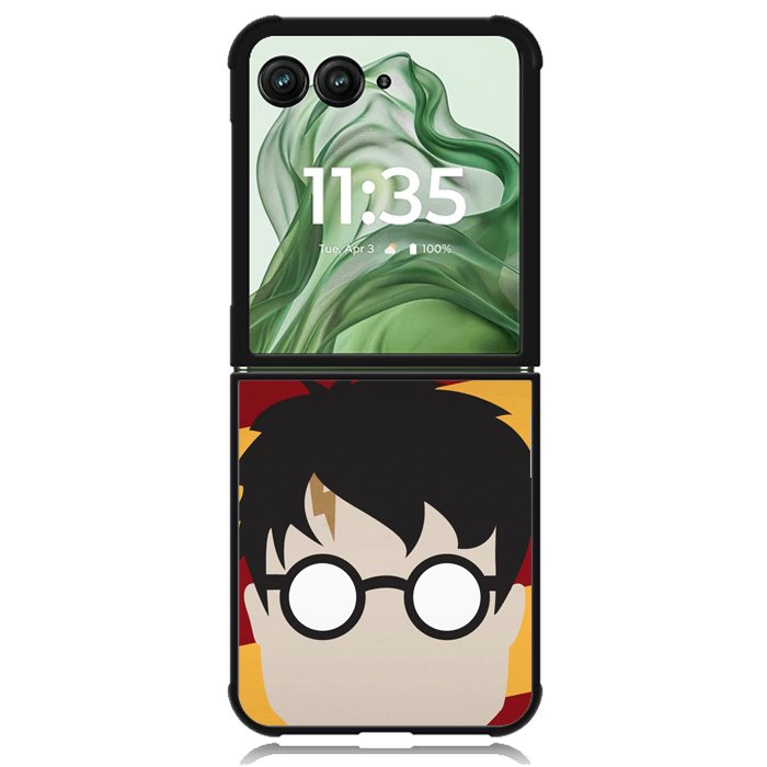 Harry Potter Minimalist face Z4398 Motorola Moto Razr+ Plus 2024/2025 Case, Motorola Razr 50 Ultra/50s Ultra Case