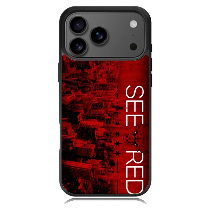 See Red Chicago Bulls Playoffs Z4811 iPhone 17 Pro Max Case