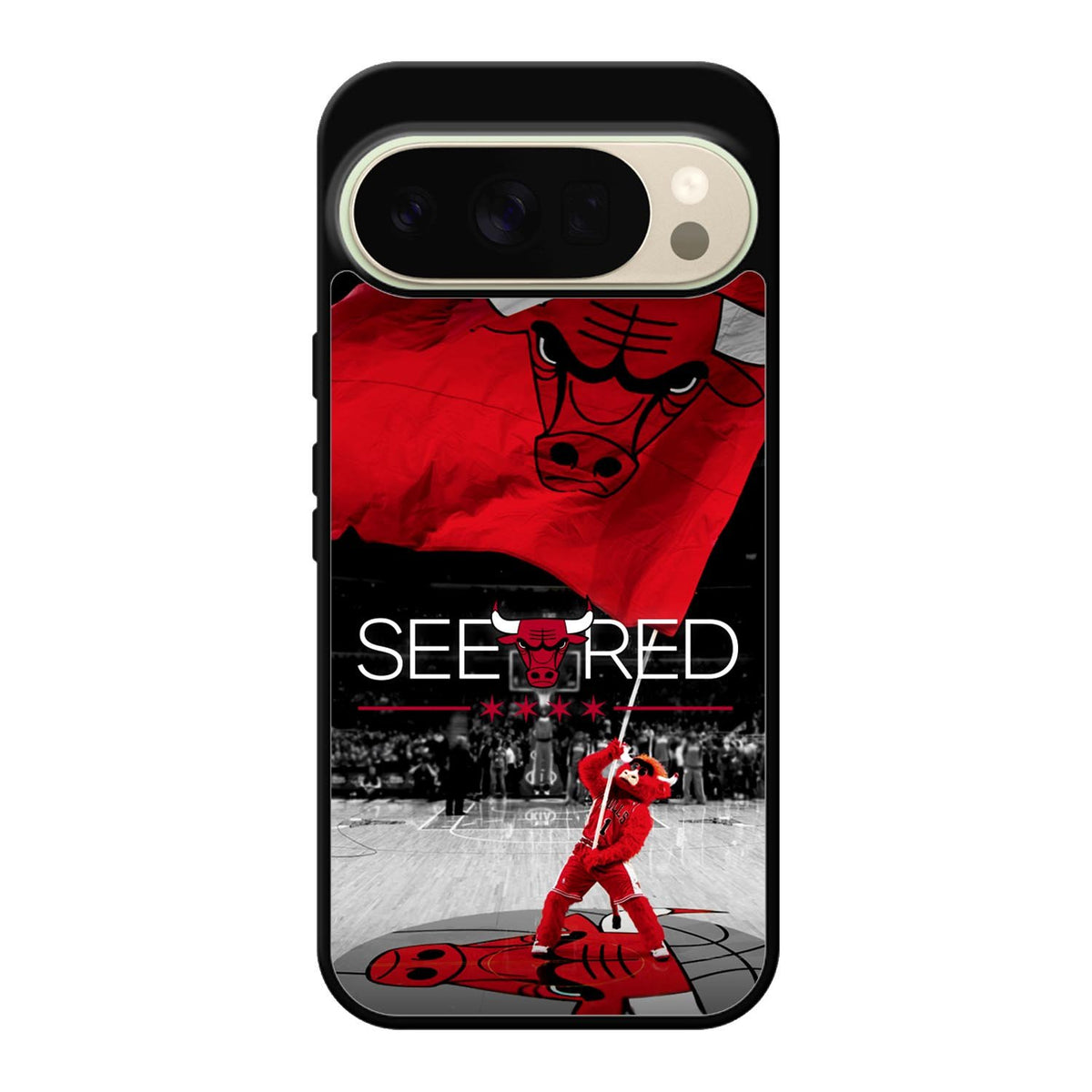 See Red Chicago Bulls Flag Playoff  Z4832 Google Pixel 10 Pro Case