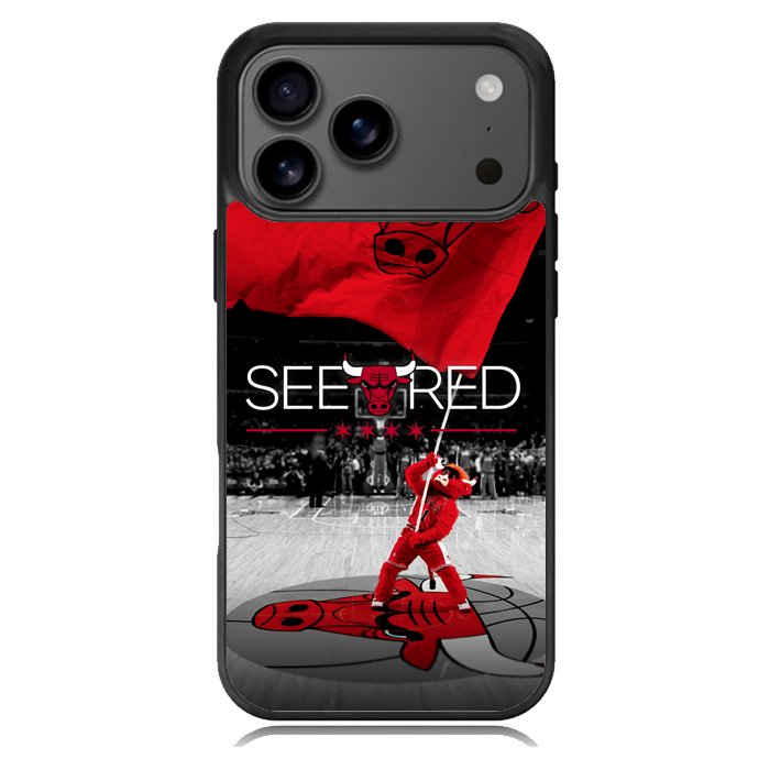 See Red Chicago Bulls Flag Playoff  Z4832 iPhone 17 Pro Case