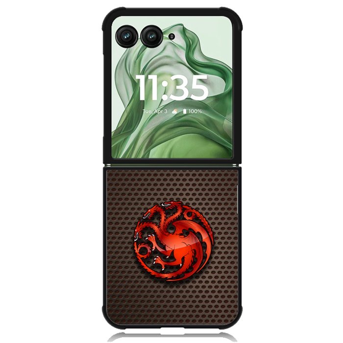 House Targaryen Logo Carbon Z5189 Motorola Moto Razr+ Plus 2024/2025 Case, Motorola Razr 50 Ultra/50s Ultra Case