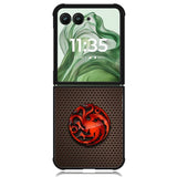 House Targaryen Logo Carbon Z5189 Motorola Moto Razr+ Plus 2024/2025 Case, Motorola Razr 50 Ultra/50s Ultra Case