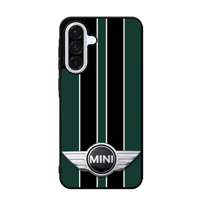 Mini Cooper Style British Racing Black Green Samsung Galaxy A36 Case FE2949