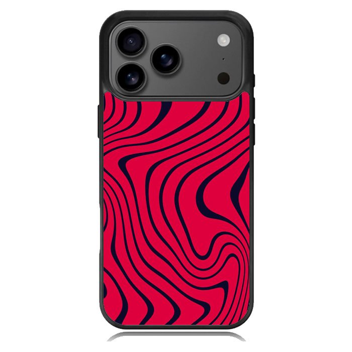 Pewdiepie Red And Black Wavy iPhone 18 Pro Max Case DC1400