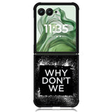 why dont we Logo Z5121 Motorola Moto Razr+ Plus 2024/2025 Case, Motorola Razr 50 Ultra/50s Ultra Case