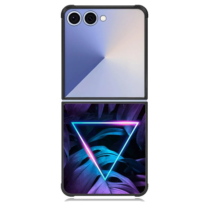 Neon Triangle Monstera Z8001 Samsung Galaxy Z Flip 7 Case