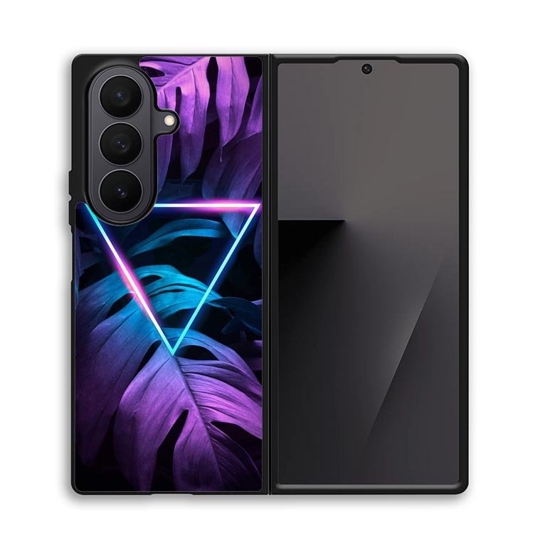 Neon Triangle Monstera Z8001 Samsung Galaxy Z Fold 7 Case