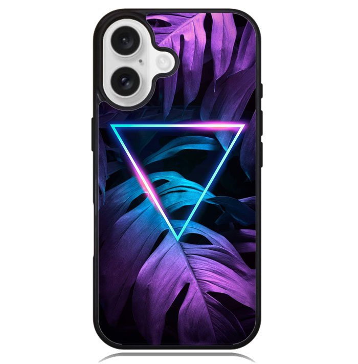 Neon Triangle Monstera Z8001 iPhone 16 Case