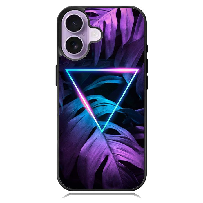 Neon Triangle Monstera Z8001 iPhone 17 Case