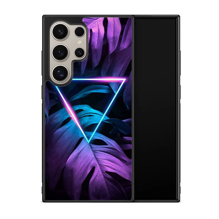 Neon Triangle Monstera Z8001 Samsung Galaxy S24 Ultra 5G Case