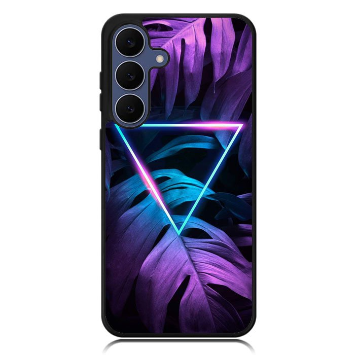 Neon Triangle Monstera Z8001 Samsung Galaxy S25 FE Case