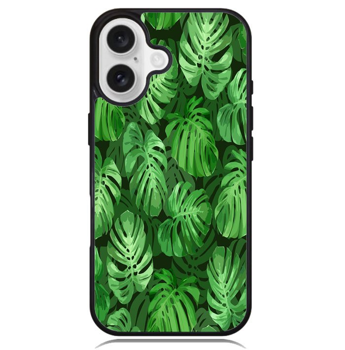 monstera leaves seamless tropical Z8005 iPhone 16 Case